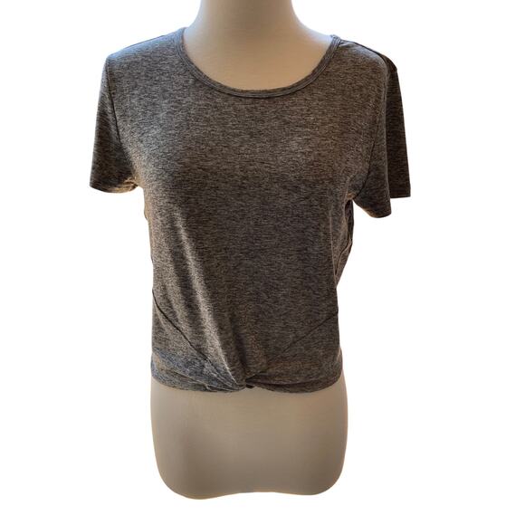 Velocity Short Sleeve Knotted Activewear Top Size M - Picture 1 of 6